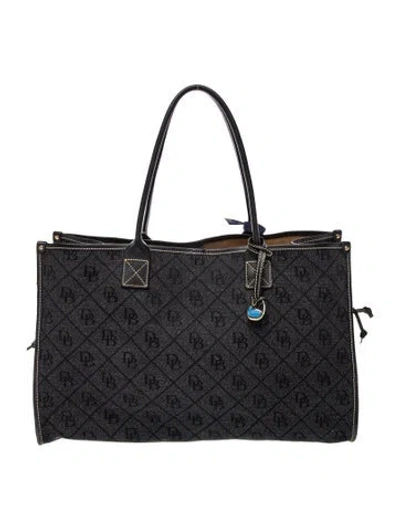 Pre-owned Dooney & Bourke Canvas Tote In Black