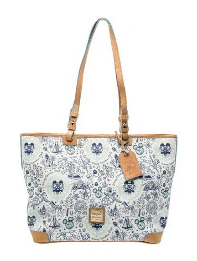 Pre-owned Dooney & Bourke Canvas Tote In Blue
