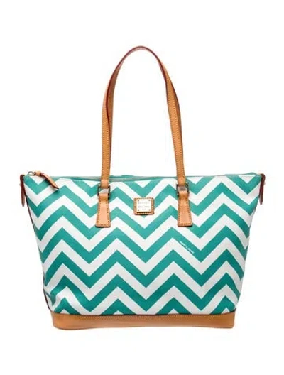 Pre-owned Dooney & Bourke Canvas Tote In Blue