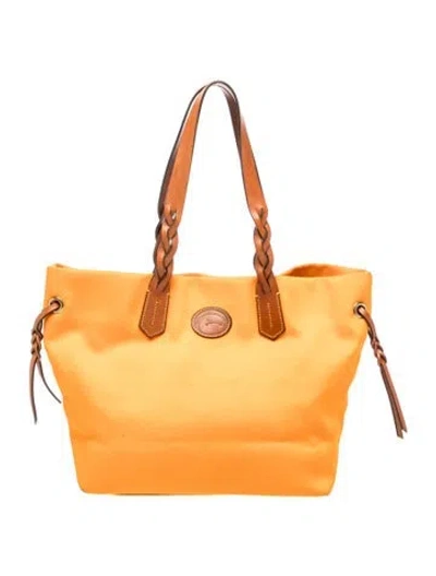 Pre-owned Dooney & Bourke Canvas Tote In Orange