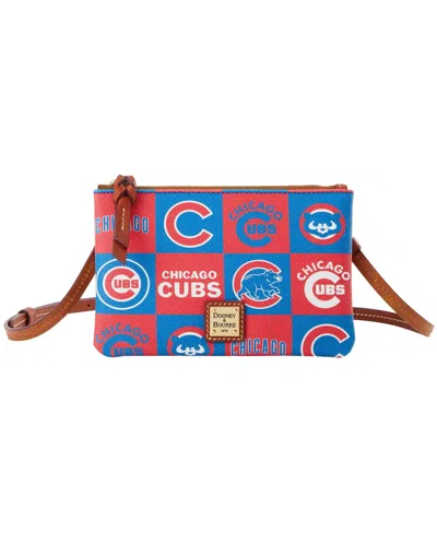 Dooney & Bourke Chicago Cubs Top Zip Crossbody Purse In Blue
