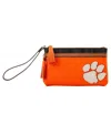 Dooney & Bourke Clemson Tigers Infield Double-zip Wristlet In Orange