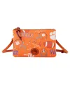 Dooney & Bourke Clemson Tigers Top Zip Crossbody Purse In Orange