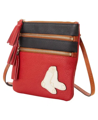 Dooney & Bourke Dooney Bourke Boston Red Sox Infield Triple Zip Crossbody Purse In Multi