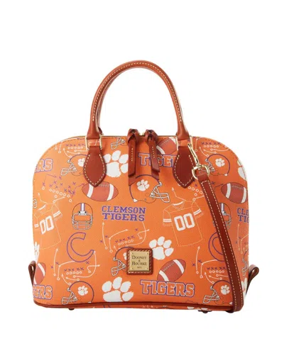 Dooney & Bourke Dooney Bourke Clemson Tigers Game Day Zip Satchel In Multi