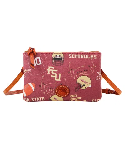 Dooney & Bourke Dooney Bourke Florida State Seminoles Top Zip Crossbody Purse In Pink