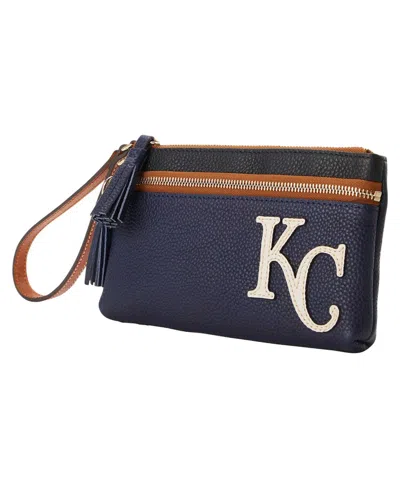 Dooney & Bourke Dooney Bourke Kansas City Royals Infield Double-zip Wristlet In Blue