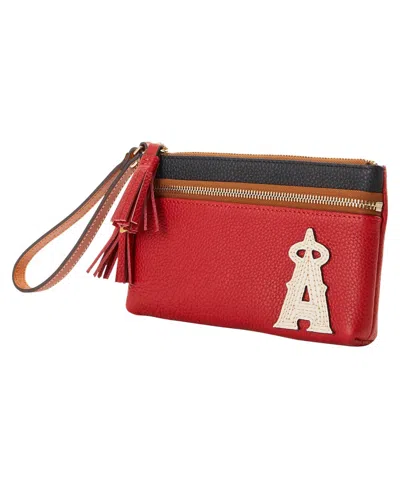 Dooney & Bourke Dooney Bourke Los Angeles Angels Infield Double-zip Wristlet In Red