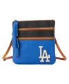 DOONEY & BOURKE DOONEY BOURKE LOS ANGELES DODGERS INFIELD TRIPLE ZIP CROSSBODY PURSE