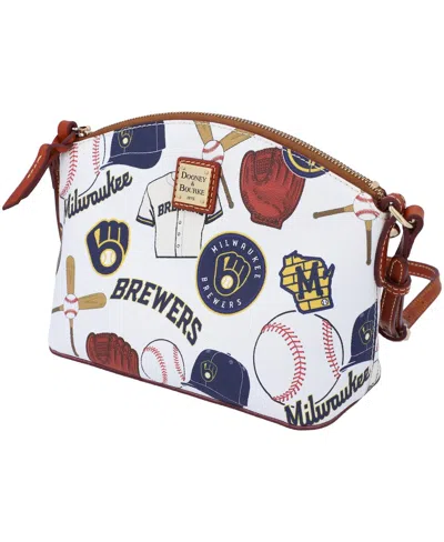 DOONEY & BOURKE DOONEY BOURKE MILWAUKEE BREWERS GAMEDAY SUKI CROSSBODY WITH MEDIUM WRISTLET