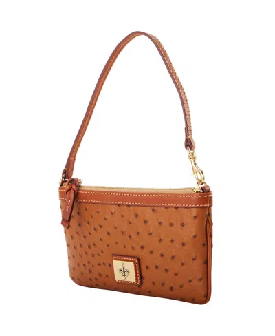 Dooney & Bourke Dooney Bourke New Orleans Saints Large Slim Wristlet In Brown