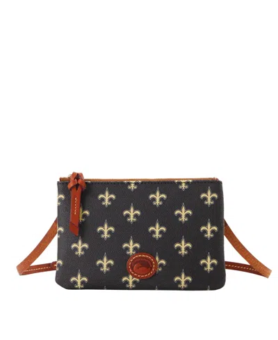 Dooney & Bourke Dooney Bourke New Orleans Saints Top Zip Crossbody Bag In Purple