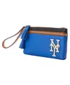 Dooney & Bourke Dooney Bourke New York Mets Infield Double-zip Wristlet In French Blu