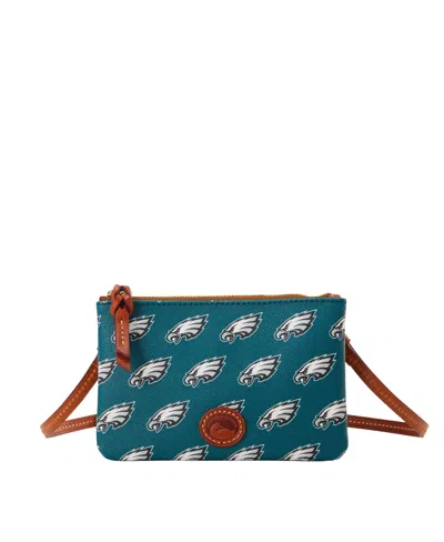 Dooney & Bourke Dooney Bourke Philadelphia Eagles Top Zip Crossbody Bag In Metallic