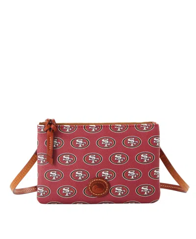 Dooney & Bourke Dooney Bourke San Francisco 49ers Top Zip Crossbody Bag In Burgundy