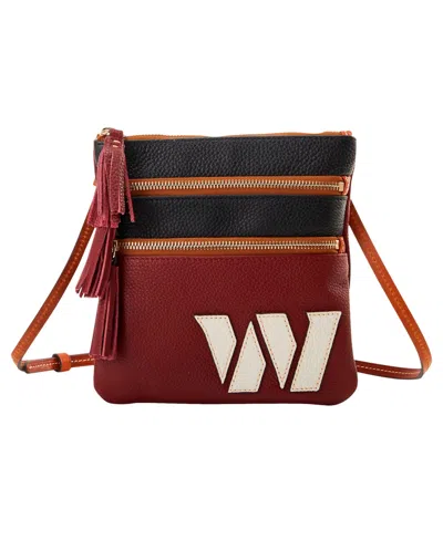 Dooney & Bourke Dooney Bourke Washington Commanders Infield Triple Zip Crossbody Purse In Red