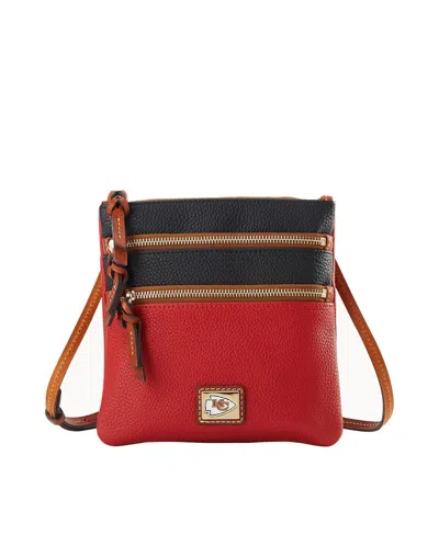 Dooney & Bourke Kansas City Chiefs Team Logo Halftime Triple Zip Crossbody Bag In Red