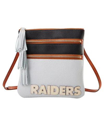 Dooney & Bourke Las Vegas Raiders Infield Triple Zip Crossbody Purse In No Color