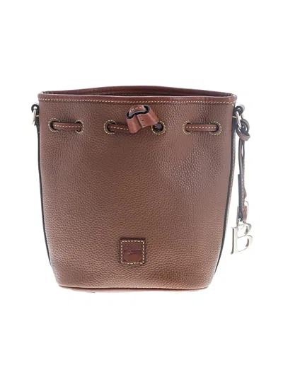 Pre-owned Dooney & Bourke Leather Bucket Bag In Brown