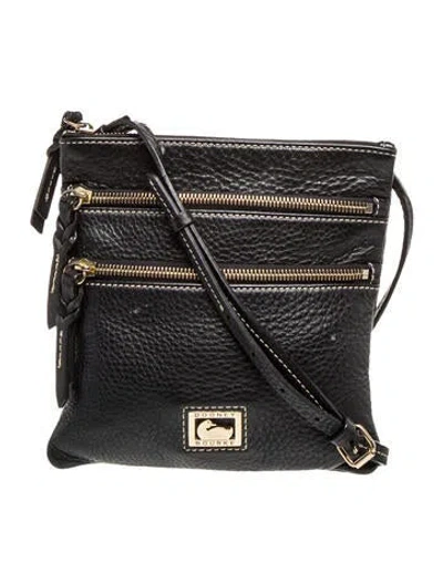 Pre-owned Dooney & Bourke Leather Crossbody Bag In Black