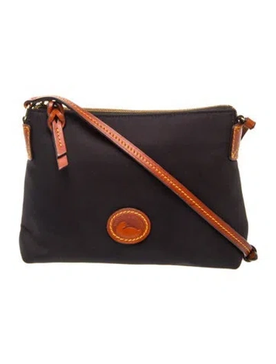 Pre-owned Dooney & Bourke Leather Crossbody Bag In Black