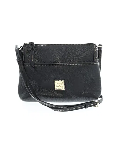 Pre-owned Dooney & Bourke Leather Crossbody Bag In Black