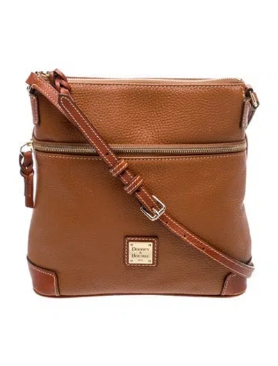 Pre-owned Dooney & Bourke Leather Crossbody Bag In Brown
