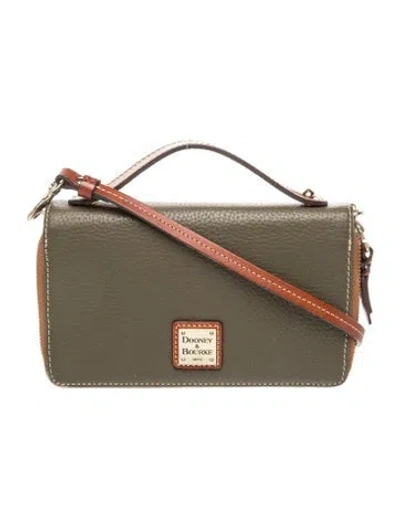 Pre-owned Dooney & Bourke Leather Crossbody Bag In Gray