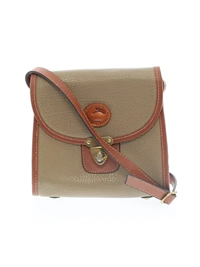 Pre-owned Dooney & Bourke Leather Crossbody Bag In Gray