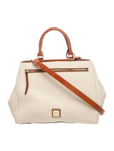 Pre-owned Dooney & Bourke Leather Crossbody Bag In Neutrals