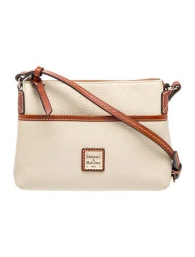 Pre-owned Dooney & Bourke Leather Crossbody Bag In Neutrals