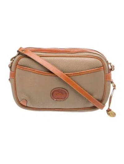 Pre-owned Dooney & Bourke Leather Crossbody Bag In Neutrals