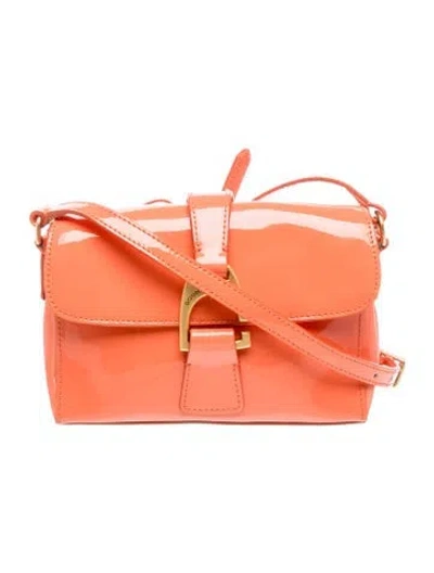 Pre-owned Dooney & Bourke Leather Crossbody Bag In Orange