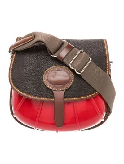Pre-owned Dooney & Bourke Leather Crossbody Bag In Red