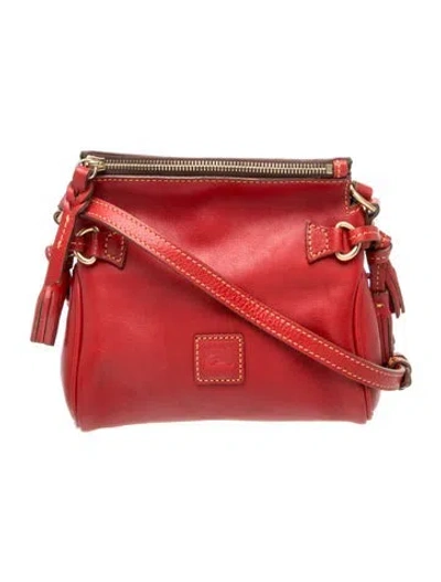 Pre-owned Dooney & Bourke Leather Crossbody Bag In Red