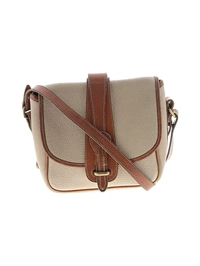 Pre-owned Dooney & Bourke Leather Crossbody Bag In Tan