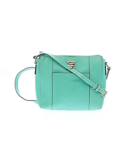 Pre-owned Dooney & Bourke Leather Crossbody Bag In Teal