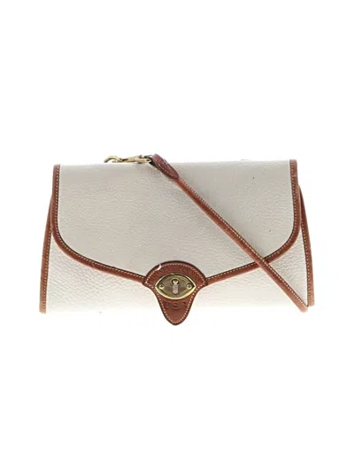 Pre-owned Dooney & Bourke Leather Crossbody Bag In White