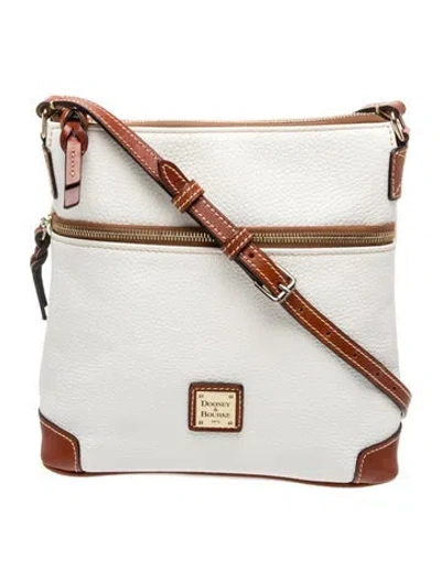 Pre-owned Dooney & Bourke Leather Crossbody Bag In White