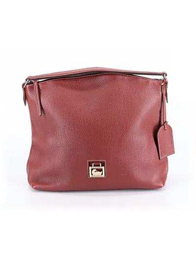 Pre-owned Dooney & Bourke Leather Hobo Bag In Burgundy