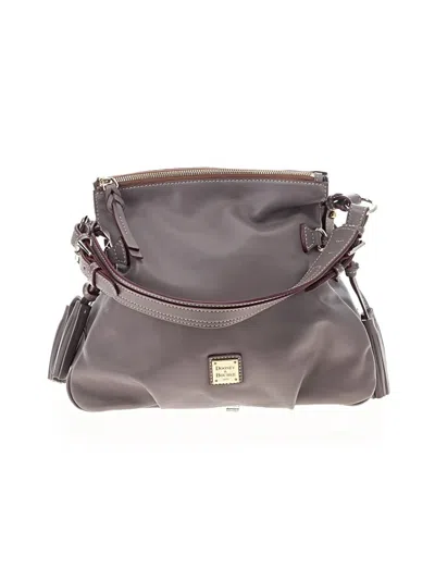 Pre-owned Dooney & Bourke Leather Hobo Bag In Gray