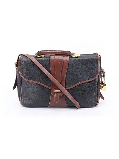 Pre-owned Dooney & Bourke Leather Messenger In Gray
