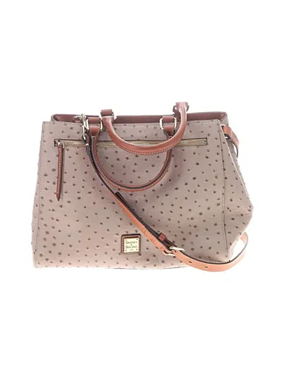 Pre-owned Dooney & Bourke Leather Satchel In Gray
