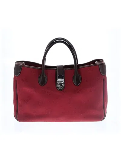 Pre-owned Dooney & Bourke Leather Satchel In Red