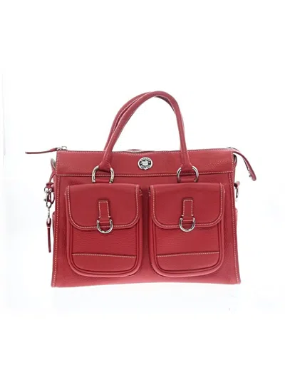 Pre-owned Dooney & Bourke Leather Satchel In Red
