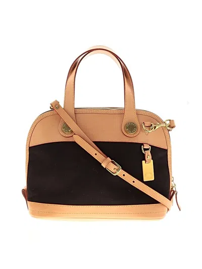 Pre-owned Dooney & Bourke Leather Satchel In Tan