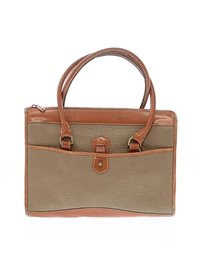 Pre-owned Dooney & Bourke Leather Satchel In Tan