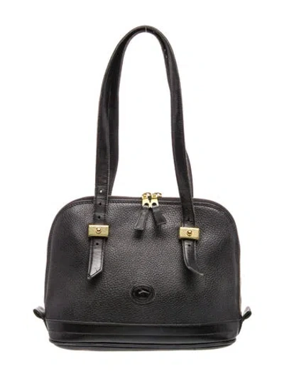 Pre-owned Dooney & Bourke Leather Shoulder Bag In Black