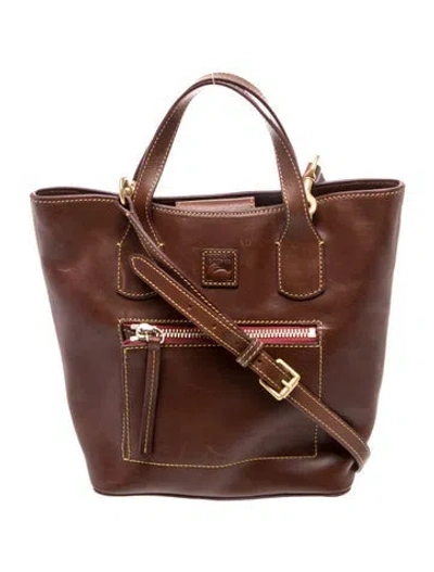Pre-owned Dooney & Bourke Leather Shoulder Bag In Brown