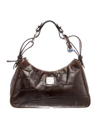 Pre-owned Dooney & Bourke Leather Shoulder Bag In Brown